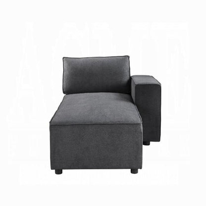 ACME Furniture - Silvester Modular - Chaise w/2 Pillows - Gray Fabric - 56875 veiw 2