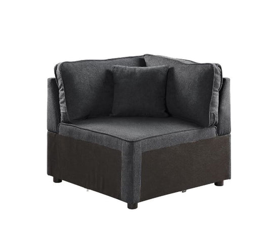ACME Furniture - Silvester - Modular - Wedge w/Pillow - Gray Fabric - 56874 view 1