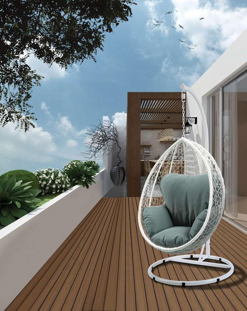 ACME Furniture - Simona Patio Swing Chair with Stand - 45032 view 5