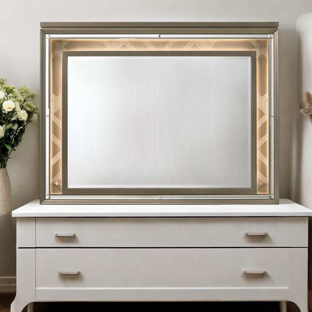 ACME Furniture - Skylar Mirror w/LED - 25324 view 3