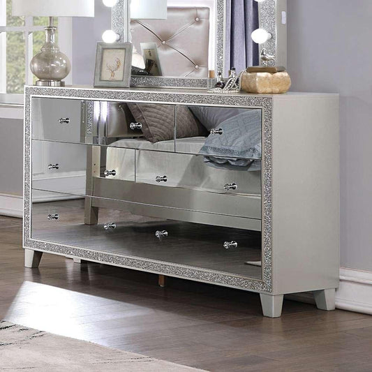 ACME Furniture - Sliverfluff Dresser - Mirrored & Champagne - BD00246 veiw 1