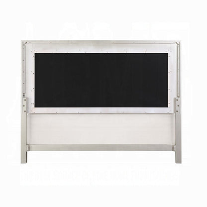 ACME Furniture - Sliverfluff Eastern King Bed w/Storage & LED - Synthetic Leather & Champagne - BD00241EK view 4
