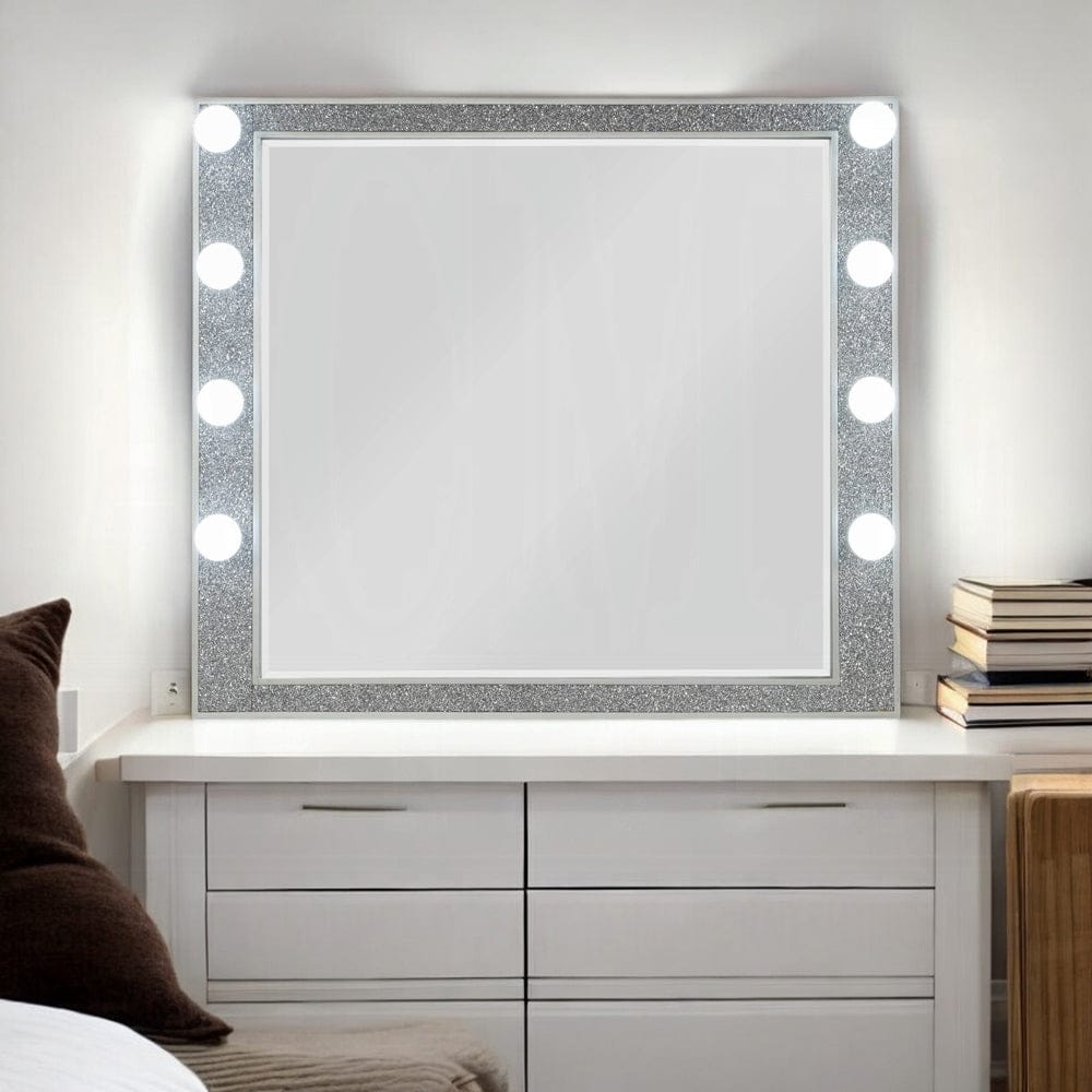 ACME Furniture - Sliverfluff Mirror w/Light - Mirrored & Champagne - BD00245 view 2