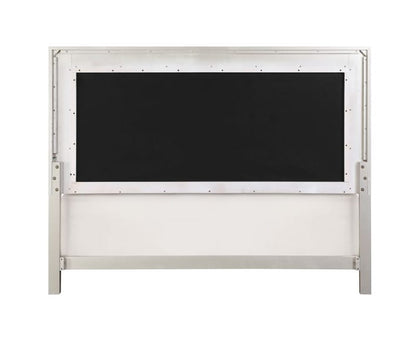 ACME Furniture - Sliverfluff - Queen Bed w/LED - Synthetic Leather & Champagne Finish - BD00239Q view 4
