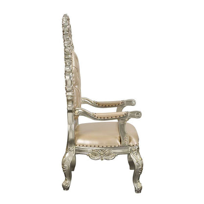 ACME Furniture - Sorina Arm Chair (Set of 2) - Synthetic Leather & Antique Gold - DN01210 view 3