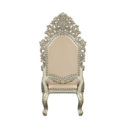 ACME Furniture - Sorina Arm Chair (Set of 2) - Synthetic Leather & Antique Gold - DN01210 view 4