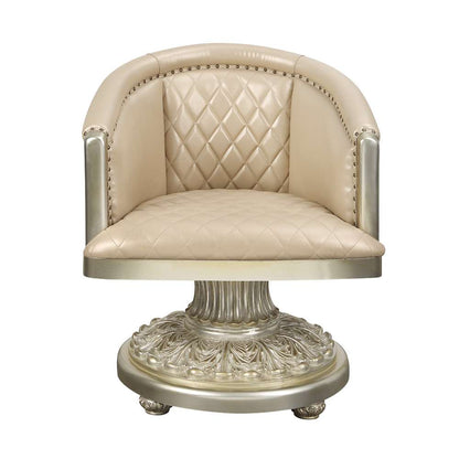 ACME Furniture - Sorina Arm Chair - Synthetic Leather & Antique Gold - DN01220 view 2