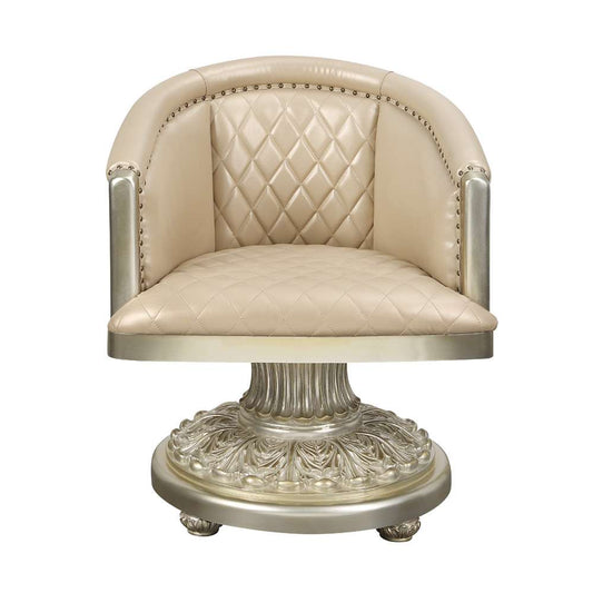 ACME Furniture - Sorina Arm Chair - Synthetic Leather & Antique Gold - DN01220 view 2