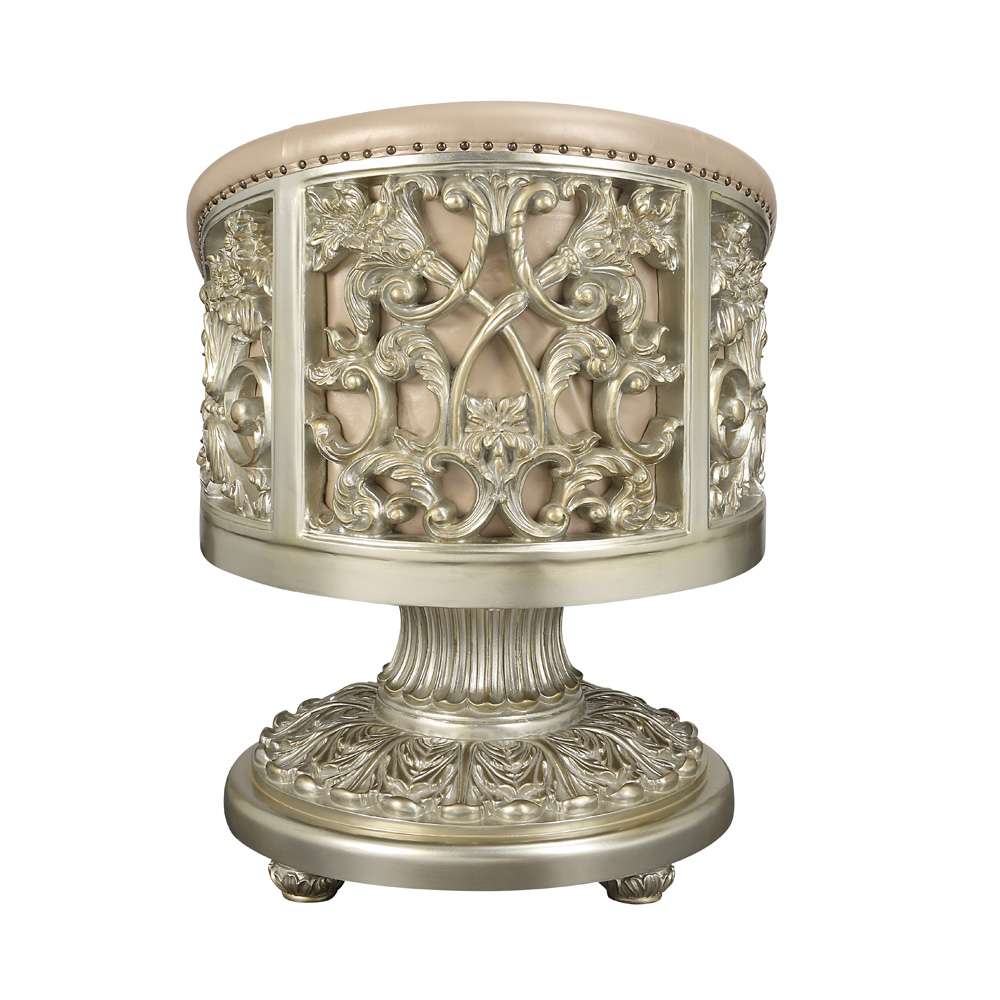 ACME Furniture - Sorina Arm Chair - Synthetic Leather & Antique Gold - DN01220 veiw 4