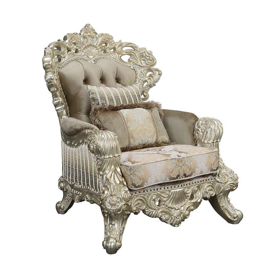ACME Furniture - Sorina Chair w/2 Pillows - Antique Gold - LV01207 veiw 1