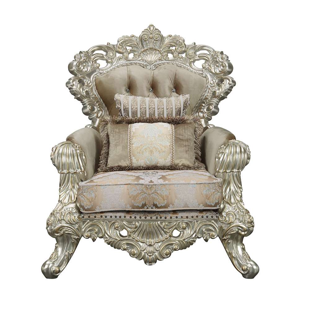 ACME Furniture - Sorina Chair w/2 Pillows - Antique Gold - LV01207 veiw 2