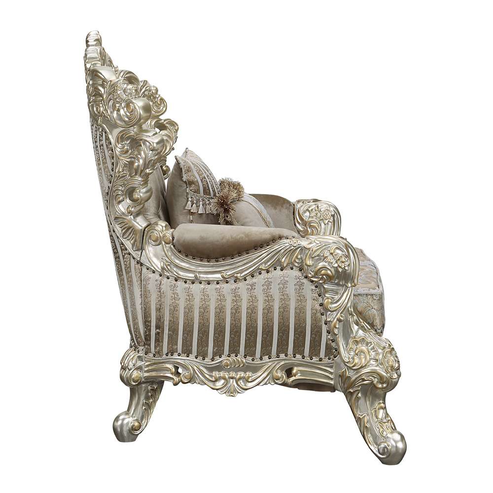 ACME Furniture - Sorina Chair w/2 Pillows - Antique Gold - LV01207 veiw 3