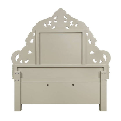 ACME Furniture - Sorina Eastern King Bed - Synthetic Leather & Antique Gold - BD01241EK veiw 4