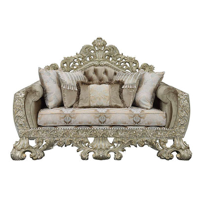 ACME Furniture - Sorina Loveseat w/5 Pillows - Antique Gold - LV01206 veiw 2