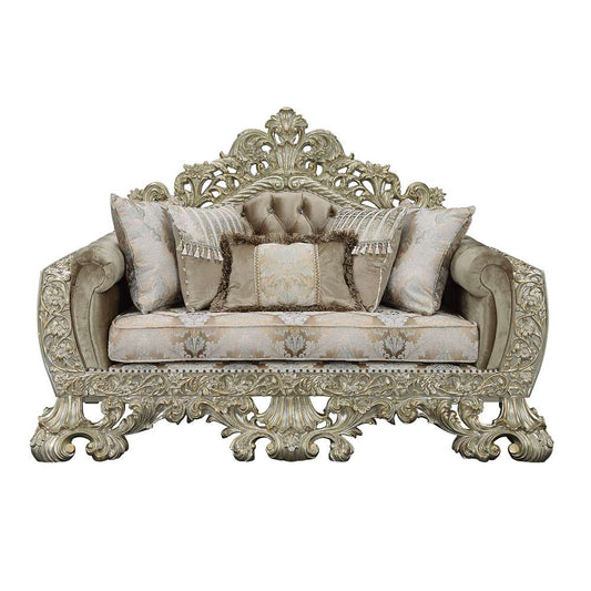 ACME Furniture - Sorina Loveseat w/5 Pillows - Antique Gold - LV01206 veiw 2