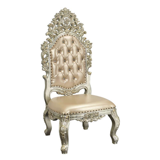 ACME Furniture - Sorina Side Chair (Set of 2) - Synthetic Leather & Antique Gold - DN01209 view 1