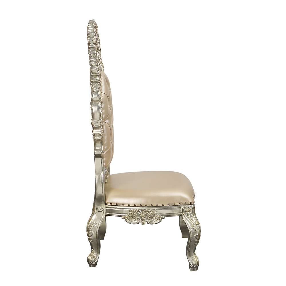 ACME Furniture - Sorina Side Chair (Set of 2) - Synthetic Leather & Antique Gold - DN01209 view 3