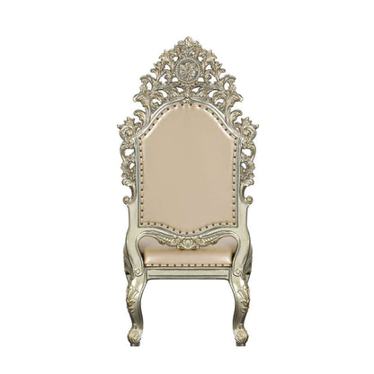 ACME Furniture - Sorina Side Chair (Set of 2) - Synthetic Leather & Antique Gold - DN01209 veiw 4