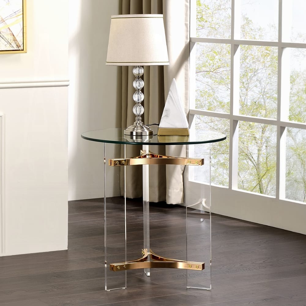 ACME Furniture - Sosi End Table - Gold  - LV01084 view 3