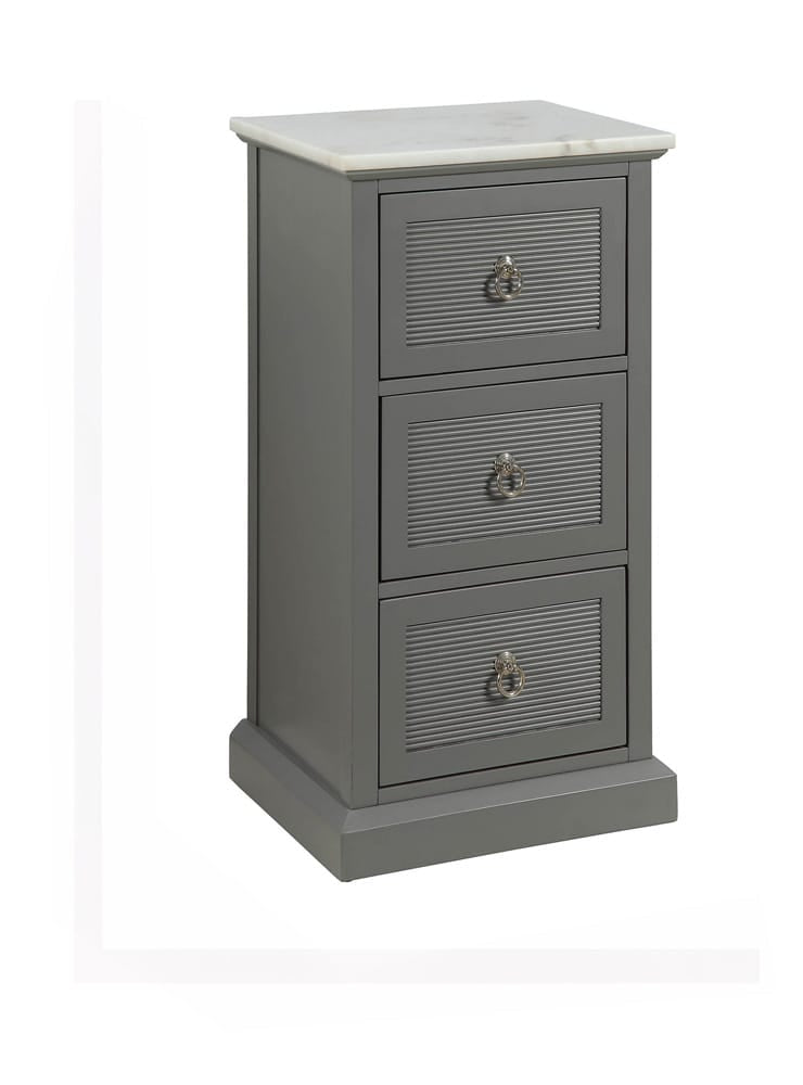 ACME Furniture - Swart - Cabinet - Natural Marble Top & Gray - 97541 view 1