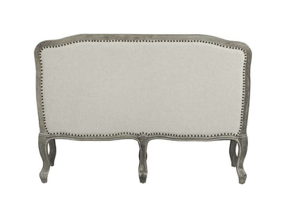 ACME Furniture - Tania Loveseat w/2 Pillows - Cream Linen & Brown - LV01131 veiw 4