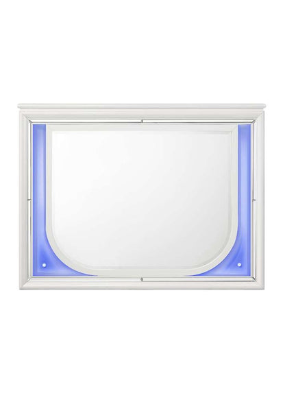 ACME Furniture - Tarian Mirror w/LED - Pearl White - BD02319 veiw 1