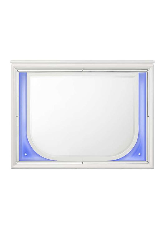 ACME Furniture - Tarian Mirror w/LED - Pearl White - BD02319 veiw 1