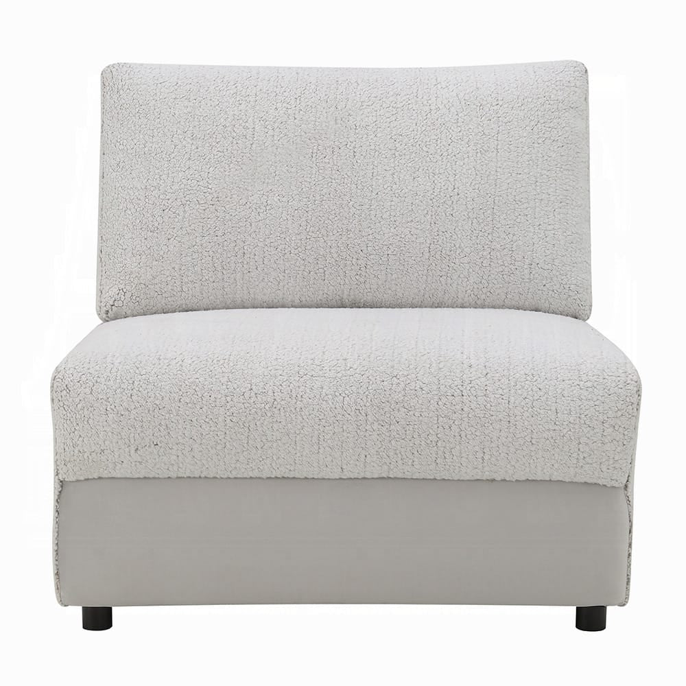 ACME Furniture - Tarrance - Modular Armless Chair - GraySherpa & Velvet - LV04894 view 2