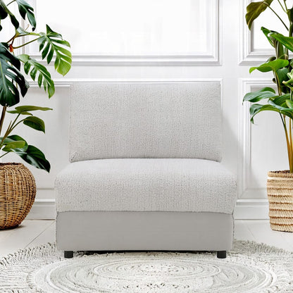 ACME Furniture - Tarrance - Modular Armless Chair - GraySherpa & Velvet - LV04894 view 7