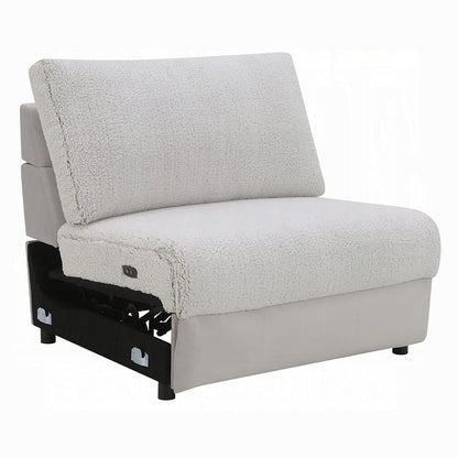 ACME Furniture - Tarrance - Modular Power Armless Recliner - GraySherpa & Velvet - LV04892 view 1