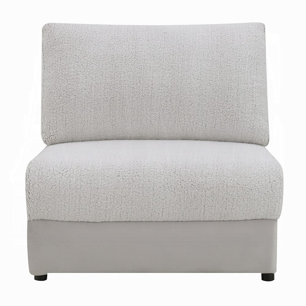ACME Furniture - Tarrance - Modular Power Armless Recliner - GraySherpa & Velvet - LV04892 view 2