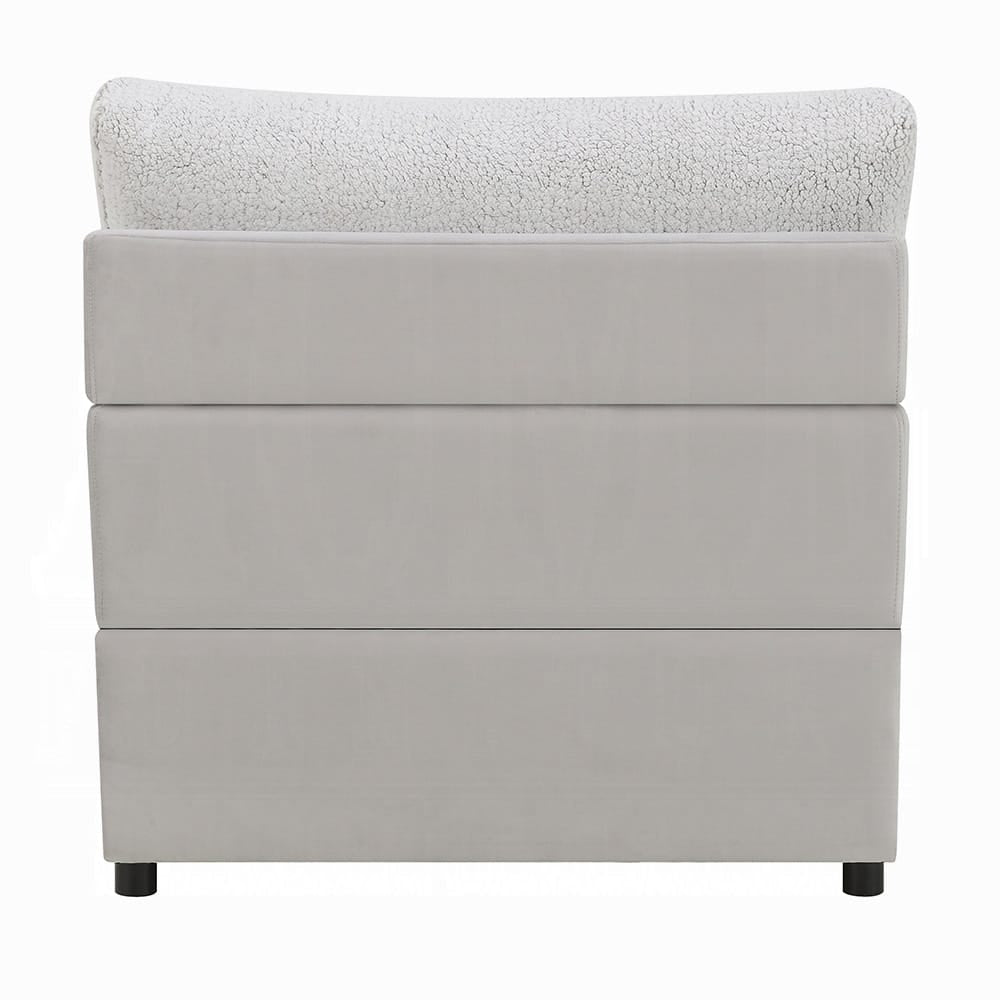 ACME Furniture - Tarrance - Modular Power Armless Recliner - GraySherpa & Velvet - LV04892 view 4