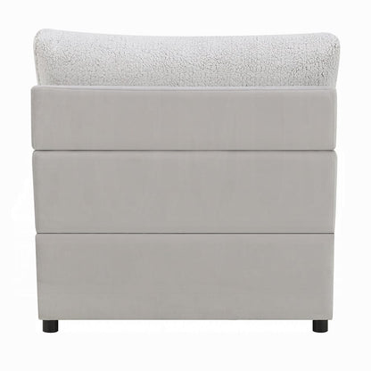 ACME Furniture - Tarrance - Modular Power Armless Recliner - GraySherpa & Velvet - LV04892 view 4