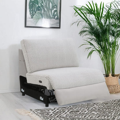 ACME Furniture - Tarrance - Modular Power Armless Recliner - GraySherpa & Velvet - LV04892 view 10