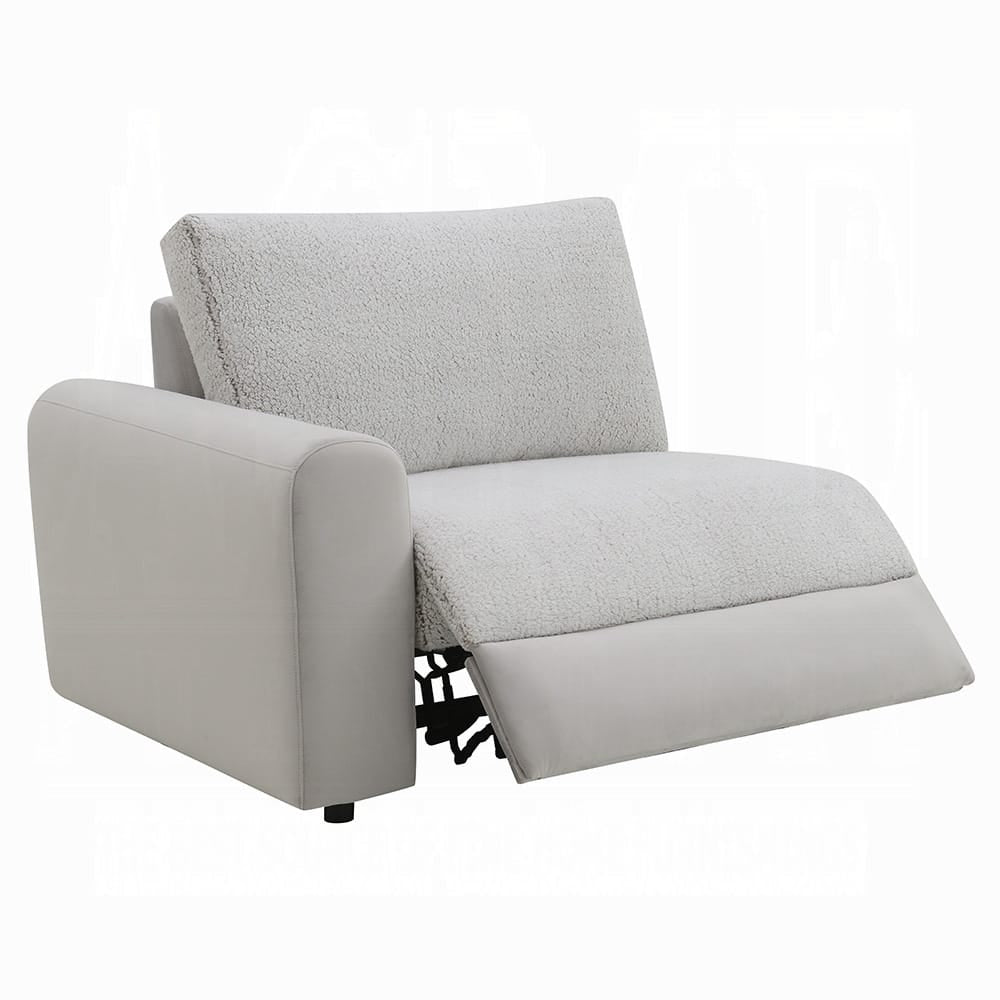 ACME Furniture - Tarrance - Modular Power LF Power Recliner - GraySherpa & Velvet - LV04890 view 5