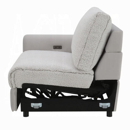 ACME Furniture - Tarrance - Modular Power LF Power Recliner - GraySherpa & Velvet - LV04890 view 8