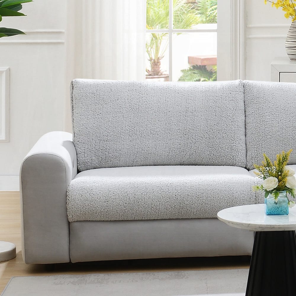 ACME Furniture - Tarrance - Modular Power LF Power Recliner - GraySherpa & Velvet - LV04890 view 10