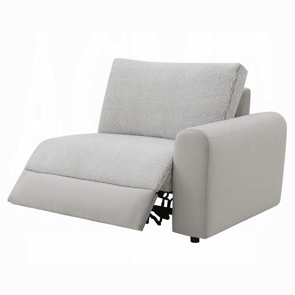 ACME Furniture - Tarrance - Modular RF Power Recliner - GraySherpa & Velvet - LV04895 view 4