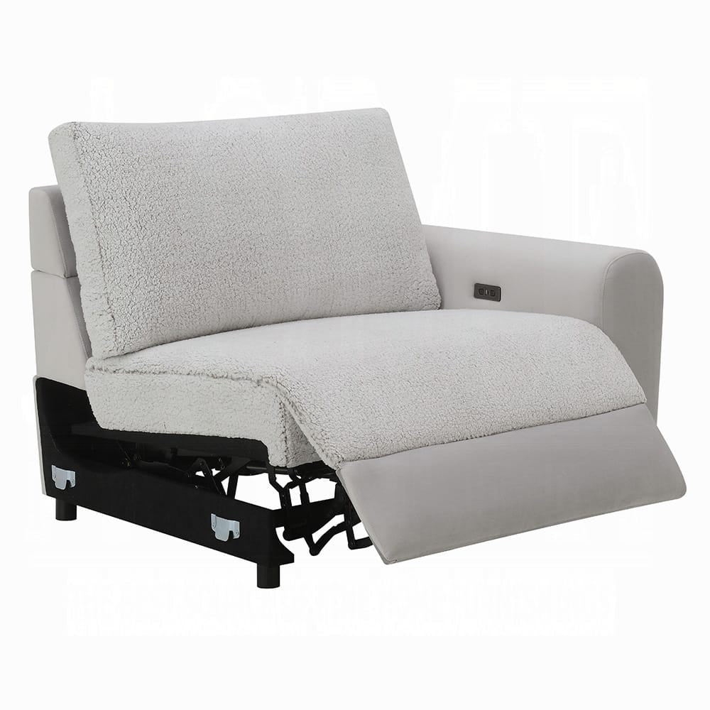 ACME Furniture - Tarrance - Modular RF Power Recliner - GraySherpa & Velvet - LV04895 view 7