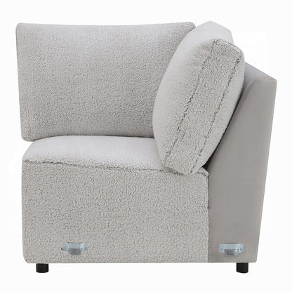 ACME Furniture - Tarrance - Modular wedge - GraySherpa & Velvet - LV04893 view 2