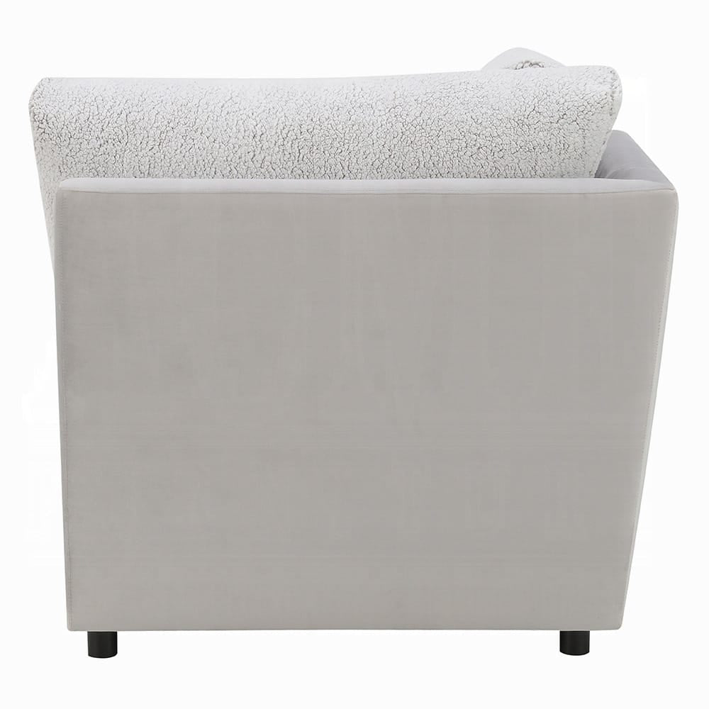 ACME Furniture - Tarrance - Modular wedge - GraySherpa & Velvet - LV04893 view 3