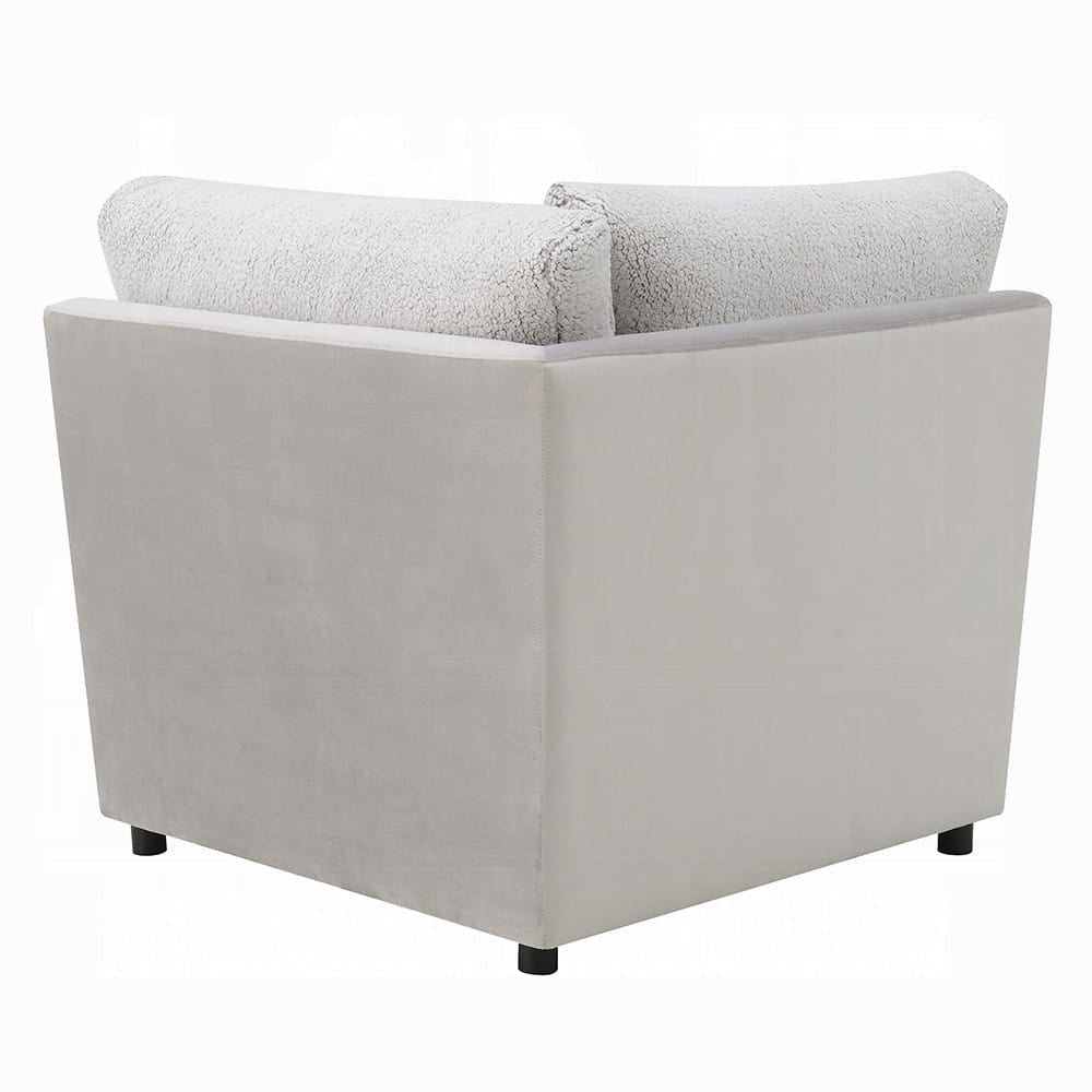 ACME Furniture - Tarrance - Modular wedge - GraySherpa & Velvet - LV04893 view 4