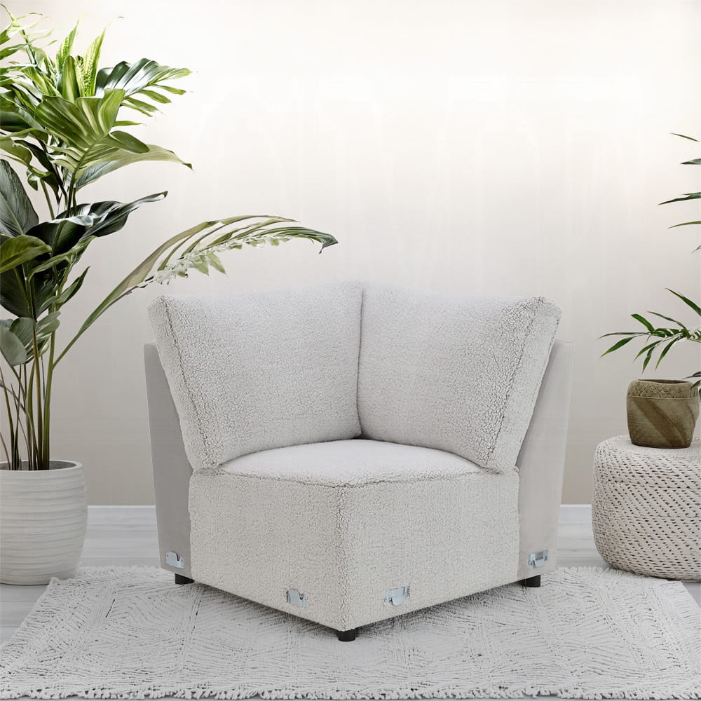 ACME Furniture - Tarrance - Modular wedge - GraySherpa & Velvet - LV04893 view 5