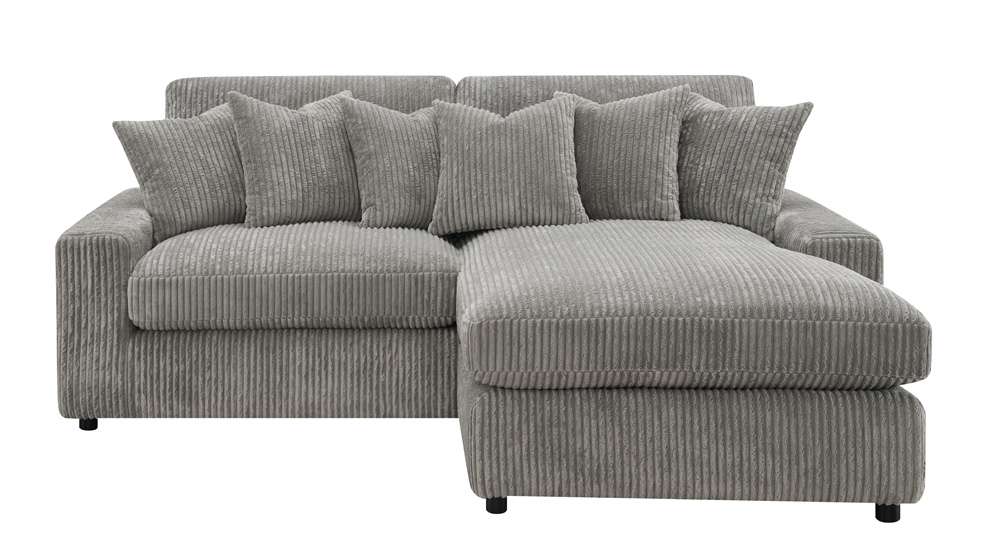 ACME Furniture - Tavia Sectional Sofa w/6 Pillows - Gray Corduroy - LV01882 veiw 3