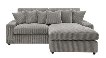 ACME Furniture - Tavia Sectional Sofa w/6 Pillows - Gray Corduroy - LV01882 veiw 3