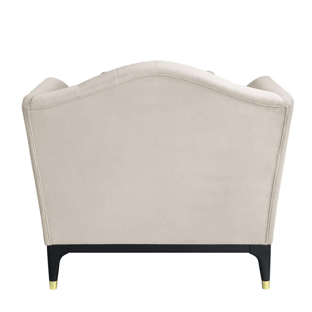 ACME Furniture - Tayden Chair w/2 Pillows - Beige Velvet - LV01157 veiw 4