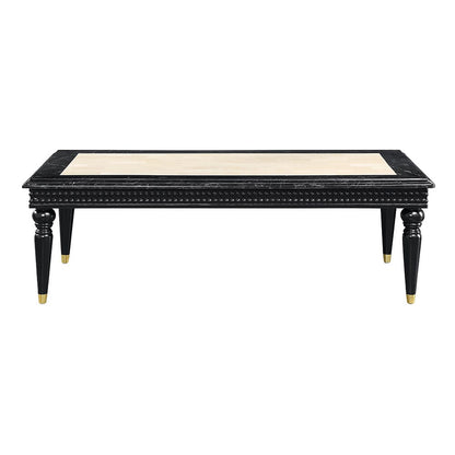 ACME Furniture - Tayden - Coffee Table w/Marble Top - Natural Marble Top & Black Finish - LV01158 view 2