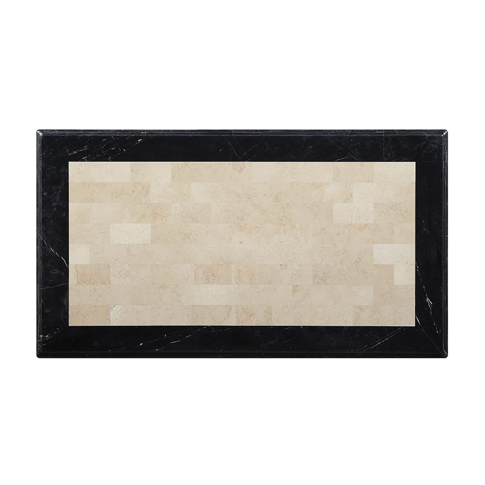 ACME Furniture - Tayden - Coffee Table w/Marble Top - Natural Marble Top & Black Finish - LV01158 view 3