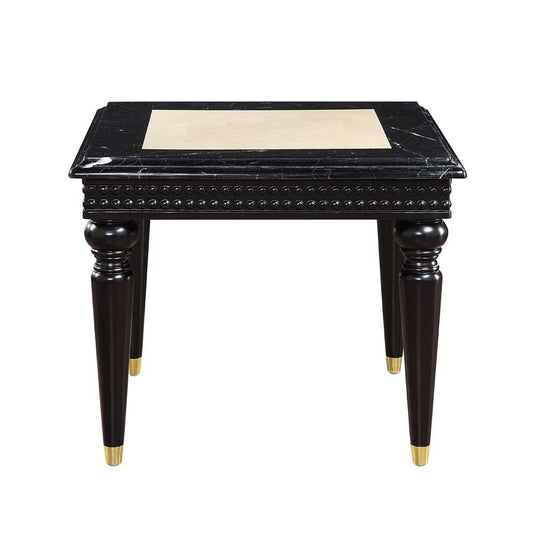 ACME Furniture - Tayden End Table w/Marble Top - Natural Marble Top & Black - LV01159 view 2
