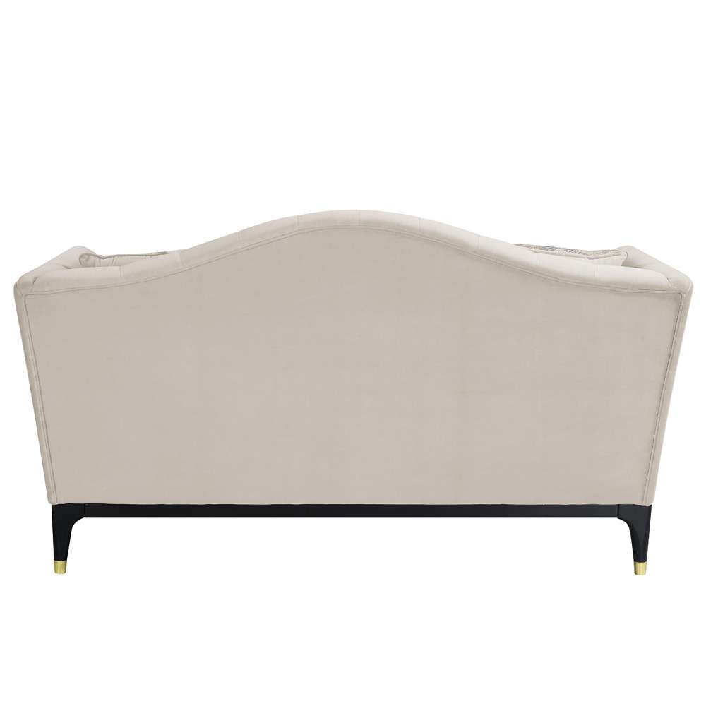 ACME Furniture - Tayden Loveseat w/4 Pillows - Beige Velvet - LV01156 veiw 4